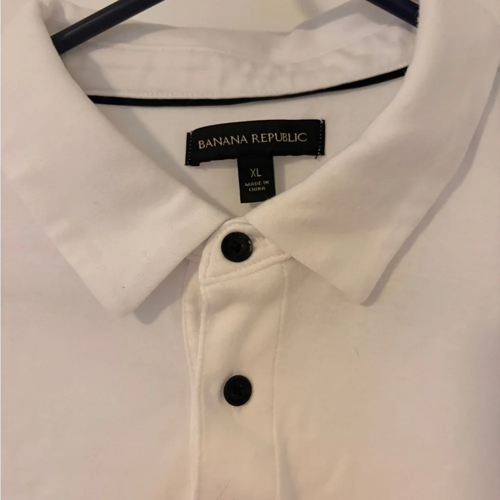 Banana Republic White Polo Shirt